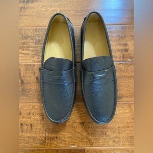 Hermes H Logo Men's Dark Brown Leather Driving Shoes/Loafers